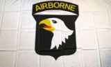 Fahne - 101st Airborne weiß - USA