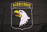 Fahne - 101st Airborne schwarz - USA