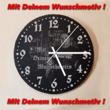 Wanduhr aus Schiefer - mit deinem Wunschmotiv