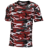 T-Shirt - rot-camo